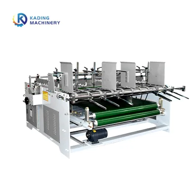 Professional Production Semi-auto Press Type Paperboard Carton Boxes Folding Gluing Machine