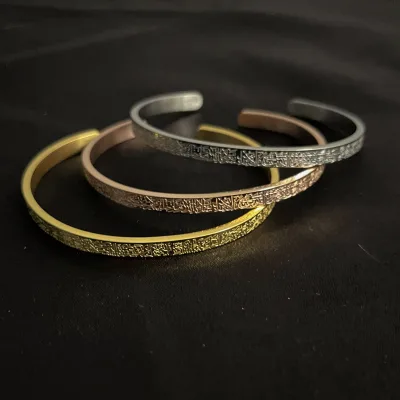 Islamic Jewelry Gifts for Women Allah Gold Bangles Bracelets Men Ayatul Kursi Arabic Cuff Bracelet