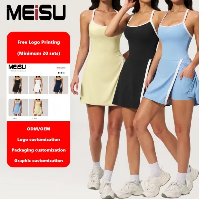New Fashion Custom Women Elegant Gym Workout Shorts Golf Wear Tennis Skirt Set Pickleball Padel Dress
