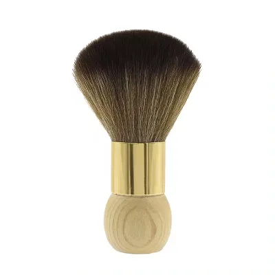 Salon Wooden Handle Beard Brush Customization Logo Soft Nylon Hair Brush Wholesale Shavig Clean Beard Brush