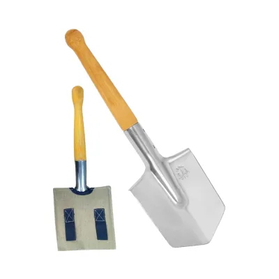 1984 Industrial Grade Special Forces Camping Shovel Model 106S with Stainless Steel Blade Wood Handle Pouch Sheath