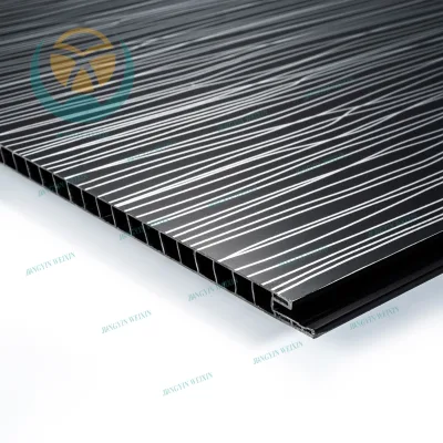1M Wide Black Fine Grain Interior PVC Wall Panel Modern Decoration Style for House Decoration PVC Panel Wall