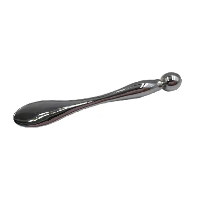 HONGYU Custom Logo Zinc Alloy Gold Metal Eye Cream Applicator Facial Massage Cosmetic Spatula 79mm