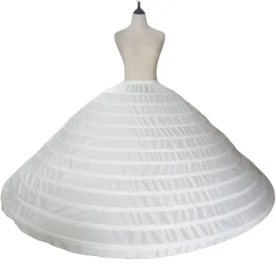 White New 12 Steel Ring Diameter 180cm Large Size Puffy Skirt Wedding Dress Petticoats Underskirt for Wedding Accessories