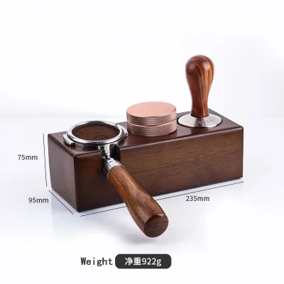 Wooden Espresso Coffee Filter 58mm Wood Coffee Tamper Holder Espresso Coffee Tamper Mat Tamper Station