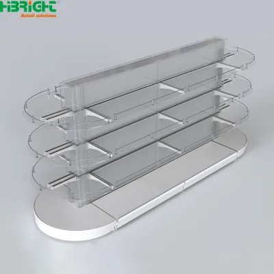 Double Sided Acrylic Retail Display Rack LED Light Optional Counter Top Cosmetic Candy Small Goods Display Stand