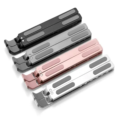 Aluminum Adjustable Portable Metal Double Layer Foldable Computer Notebook Holder Cooling Bracket Tablet Laptop Stand