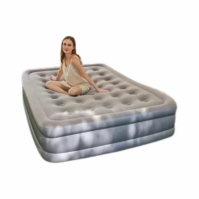 High Quality PVC Inflatable Airbed Built-In Pump Modern Waterproof Camping Mattress Outdoor Home Hospital Hotel Park Bedroom Use