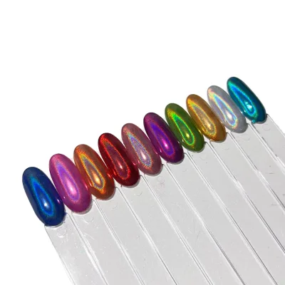 Shenghong Factory's Holographic Auto Paint Pigment Rainbow Hologram Chrome Powder Flake Acrylic Material High Visibility Effect