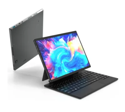 2 in 1 Laptop Computer Ultra Thin & Light 14 Inch Touch Screen Notebook Aluminium Alloy Floating Magnetic Keyboard