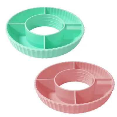 4-Compartment Silicone Reusable Snack Bag Leakproof Food Storage Bags for Lunch Snacks and Meal Prep