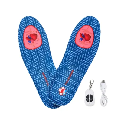 Moldable Shoes Foot Electric Rechargeable Battery Heated Insoles With Wireless Remote Control for Warming