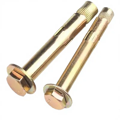 Factory Direct Steel Wedge Anchors Galvanized Yellow Hex Head M6x40 Inch High Tensile Ceiling Wall Anchors From China