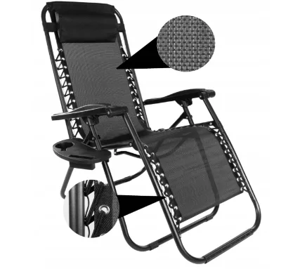 Indoor/Outdoor High Quality Adjustable Zero Gravity Folding Reclining Lounger Chair With Pillow for Living Room Park Bedroom