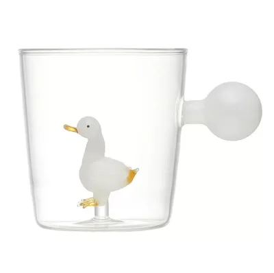 Wholesale Custom European Design Deer Animal Glass Mug with Handle GB Brand Business Gift