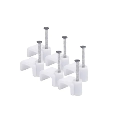 China Factory Direct Sale Durable Plastic High Quality 10 mm Circle Nail Flat Nail Clip for Cable Management