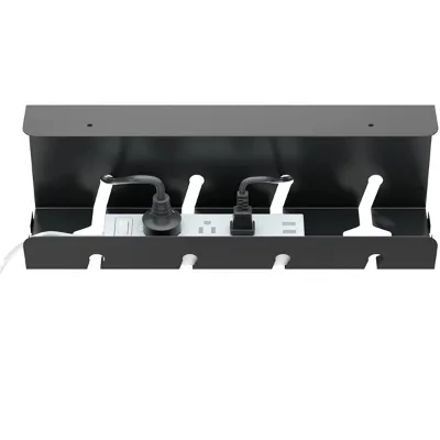 Factory Customize Size Retractable Metal Cable Management Tray Under Desk