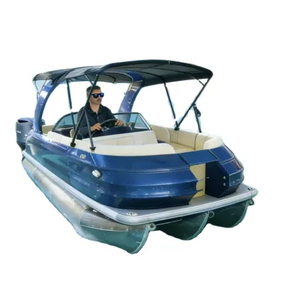 CE Certified 22ft Luxury Fiberglass Sailing Yacht 90HP Outboard Motor Aluminum Alloy Construction Boat Trailer Option Leisure