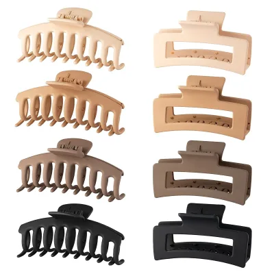 Matte PS Material 11cm Hair Claw Clips Rectangular Hair Clips Wholesale Girls' Hair Accessories