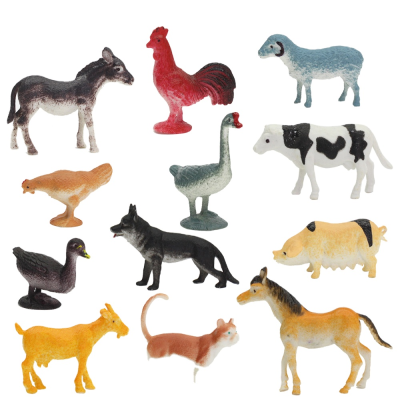 Kids Farm Animal Pretend Play Set Toys Plastic Little Animals