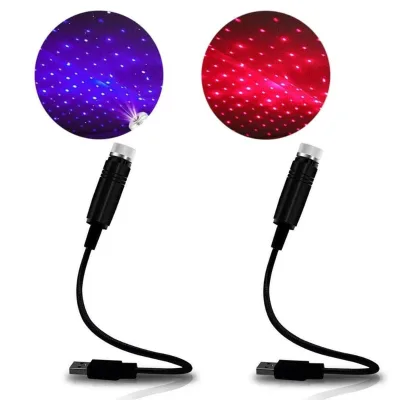 Modern Mini LED Star Light USB Car Laser Projection Flash Stage Light Battery Powered Atmosphere Light for Bedroom Cross-Border