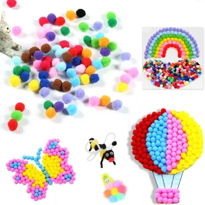 Multicolor Pom Pom Balls, Assorted Sizes & Colors Pompoms for Arts and Craft Making Decorations