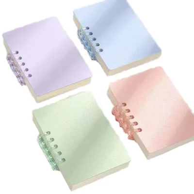 Cheap Hotselling Morandi A7 Size Student Line Thermal Binding Durable Loose-leaf Refillable Notebooks Index Pocket PP Gift Diary
