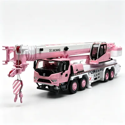 Limited Edition for Jinding Bulldozer Model Compared to 1:50 Scale Crane Pump Truck Model
