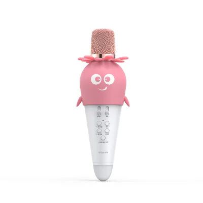 Colorful Cute Children's Gift Lights Wireless Connection   Carrot Shaped Microphone Wireless Early Education Microphone