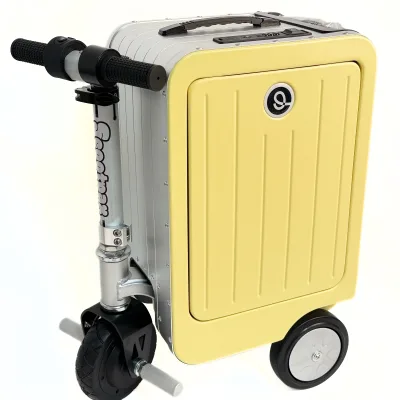 FENGJIU Cute Candy Colored Portable Boarding Suitcase Side Opening Charging Riding Luggage