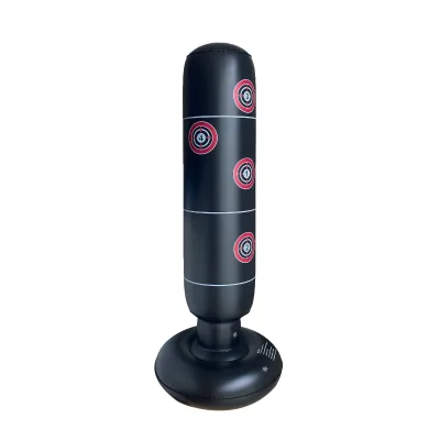 Inflatable Folding Portable Target Pattern Practicing Boxing Toy Bag Inflatable Kicking Bag Boxing Punching Bag With Pump