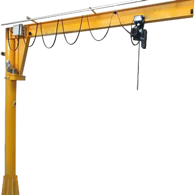 Column Type Mounted Swing Jib Crane Ground Base Manual Rotating 360 Degree BZD Model