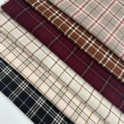 2025 High Quality Suit Tweed Check Stock Tweed Woven Tartan Upholstery Black Tweed Fabric for Jacket