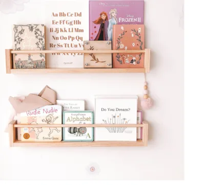 Classic Wooden Bookshelf Kids Bookshelf Kid Wall Mount Bookshelf
