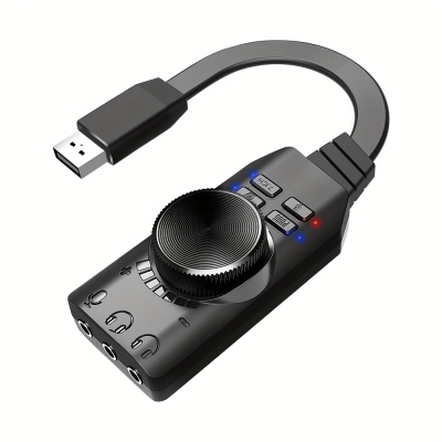 USB Sound Card Game PU-BG Audio Computer Sound Effects USB External Laptop Phone Sound Card