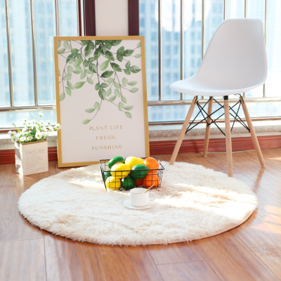 Factory Direct Sales Beige Rabbit Long Hair Carpets Material Fluffy Area Rugs