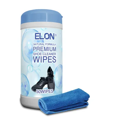 ELON Non-Alcoholic Shoe Cleaning Wipes Stain Remover Eco-Friendly Natural Plant-Based Portable Wet Tissue 2-Year Warranty