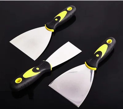 Industrial Grade Stainless Steel Scraper Paint Tool with Comfortable Grip for Drywall Repair Wallpaper Removal Plaster Scraping