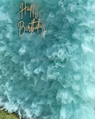 SMOOTH Fabric Polyester Curtain Wedding Baby Blue Drapery Event Decor Cloth Wedding Decor