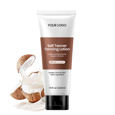 GreenLem Vegan Herbal Dark Self Tanner Body Sunless Tanning Lotion