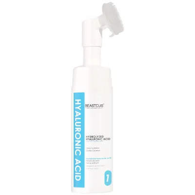 Hyaluronic Acid Face Wash Whitening Gel Foaming Acne Moisturizing Mousse Deep Cleansing Exfoliating Bubble Facial Cleanser Brush