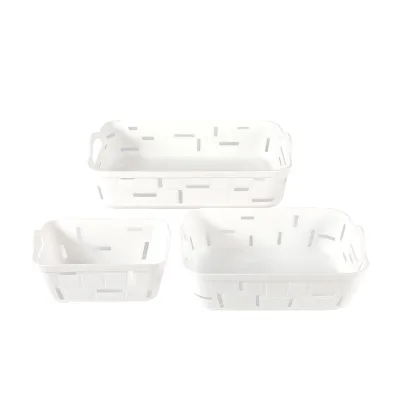 High Quality Durable Household Portable Plastic Bin Desktop Storage Basket