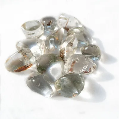 Natural Healing Crystal Garden Lodolite Green Ghost Gravel Tumbled Stone