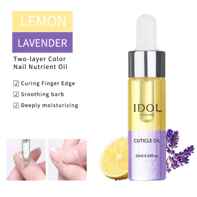 15ml Dual Flavors Organic Treatment Fiber Natural Cuticle Care Oil Custom Logo Transparent Repair Cuticle Oil for Nails