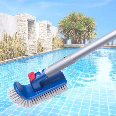Multi-Functional Rotary Pool Cleaning Tool with Rotative Brush Handle Swimming Pool Cleaning Equipment Accessory