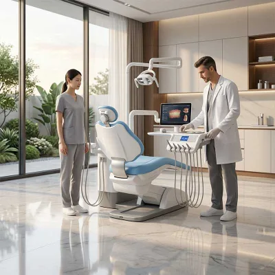 Advanced Digital Dental Treatment Station 9 Memory Positions Heavy Duty Metal Base Silent DC Motor for Hospital Practice