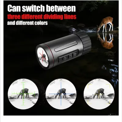 Hunting Thermal Monocular 4 Palettes Black Hot White Hot Iron Red Rainbow 1x 2x 4x Zoom Night Vision Scope OWS-300