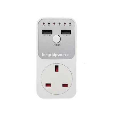 dual-control USB timer socket smart time controller socket kitchen multi-function protective socket