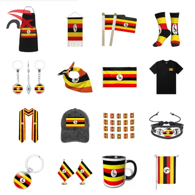 Wholesale Premium Flag Print Multi Style Accessories Uganda National Flag Souvenir Gift Set for National Events