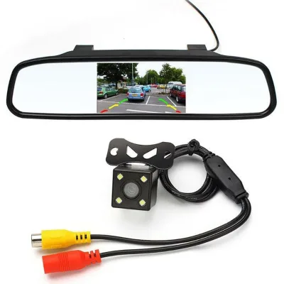 4.3 Inch Car Rearview Mirror Monitor Backup Camera with HD Wide Screen
